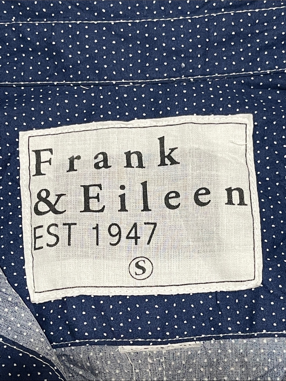 Frank & Eileen Navy Microdot Button-Down Shirt - Picture 6 of 7